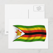 vlag van Zimbabwe Briefkaart (Voorkant / Achterkant)