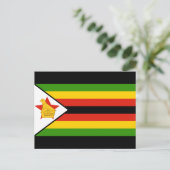 vlag van zimbabwe briefkaart (Staand voorkant)