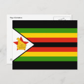 vlag van zimbabwe briefkaart (Voorkant / Achterkant)