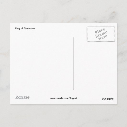 vlag van zimbabwe briefkaart (Achterkant)