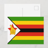 Vlag van Zimbabwe Briefkaart (Voorkant / Achterkant)