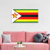 Vlag van Zimbabwe Canvas Afdruk (Insitu (Woonkamer))