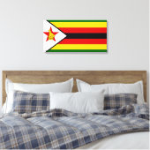 Vlag van Zimbabwe Canvas Afdruk (Insitu (Slaapkamer))