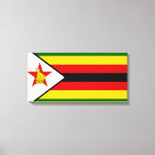 Vlag van Zimbabwe Canvas Afdruk (Voorkant)
