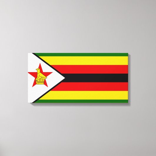 Vlag van Zimbabwe Canvas Afdruk (Voorkant)