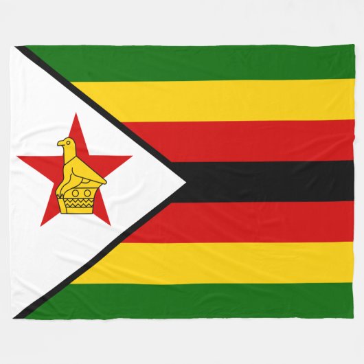 Vlag van Zimbabwe Fleece Deken (Voorkant (Horizontaal))