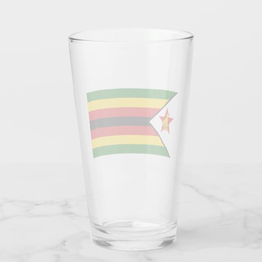 Vlag van Zimbabwe Glas (Achterkant)