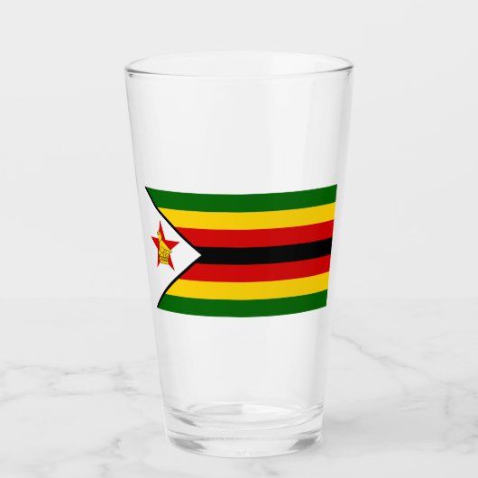 Vlag van Zimbabwe Glas (Voorkant)