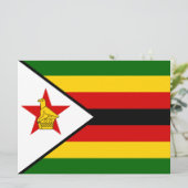 Vlag van Zimbabwe Kaart (Staand voorkant)
