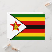Vlag van Zimbabwe Kaart (Voorkant / Achterkant in situ)