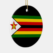 Vlag van Zimbabwe Keramisch Ornament (Rechts)