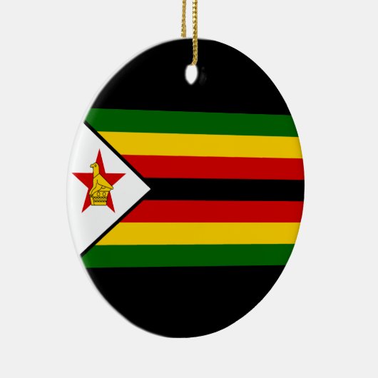 Vlag van Zimbabwe Keramisch Ornament (Rechts)