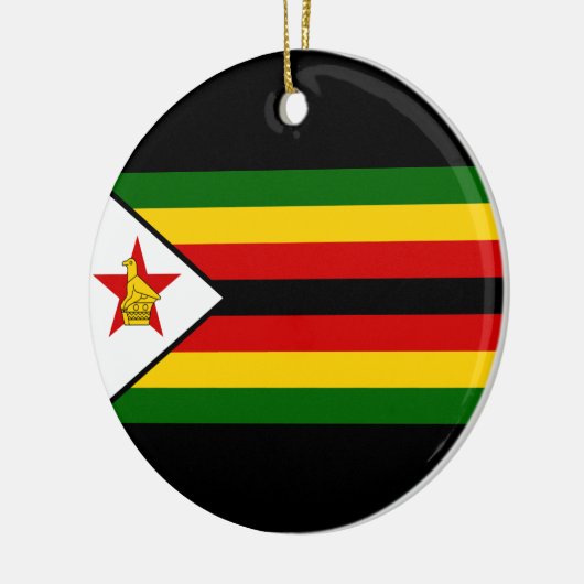 Vlag van Zimbabwe Keramisch Ornament (Links)