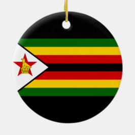 Vlag van Zimbabwe Keramisch Ornament