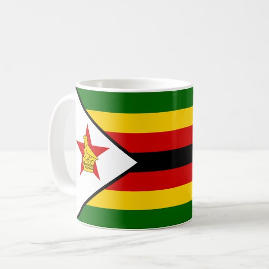 Vlag van Zimbabwe Koffiemok (Voorkant links)