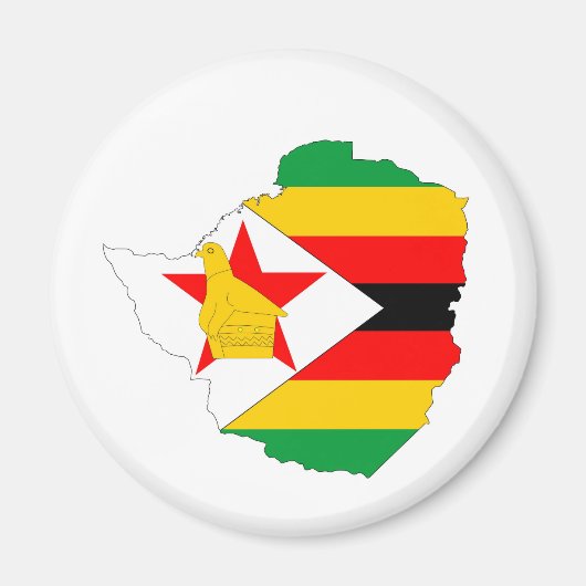 vlag van zimbabwe magneet (Voorkant)