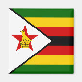 Vlag van Zimbabwe Magneet (Voorkant)