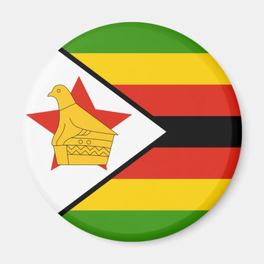 vlag van zimbabwe magneet (Voorkant)