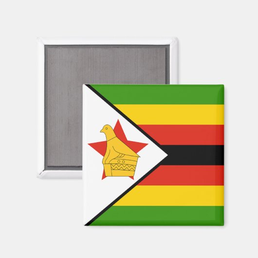 Vlag van Zimbabwe Magneet (Voorkant / Achterkant)