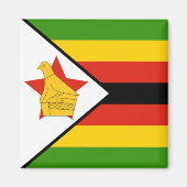 Vlag van Zimbabwe Magneet (Voorkant)