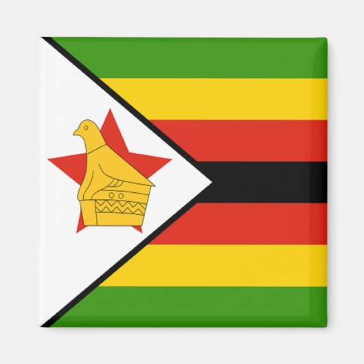 Vlag van Zimbabwe Magneet (Voorkant)