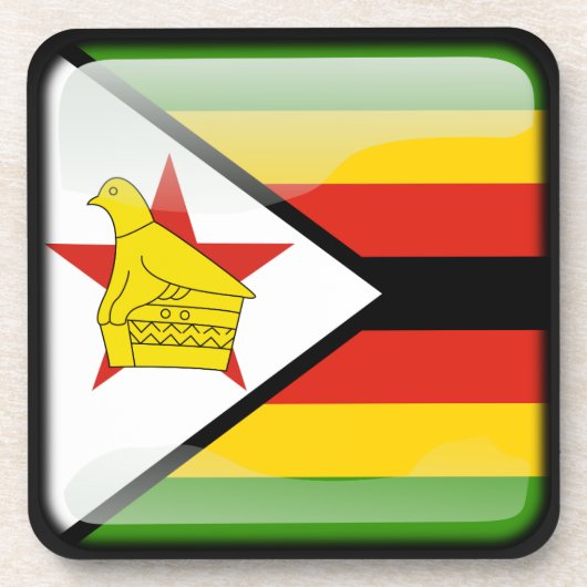 Vlag van Zimbabwe Onderzetter (Voorkant)