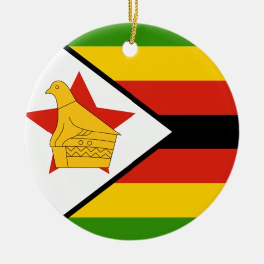 Vlag van Zimbabwe Ornament (Voorkant)