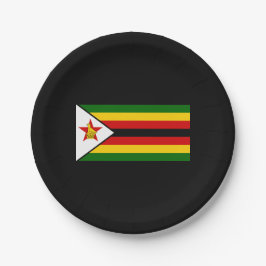 Vlag van Zimbabwe Papieren Bordje