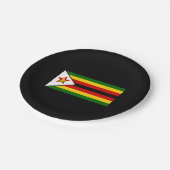 Vlag van Zimbabwe Papieren Bordje (Gekanteld)