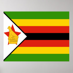 Vlag van Zimbabwe Poster