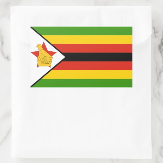 Vlag van Zimbabwe Rechthoekige Sticker (Tas)
