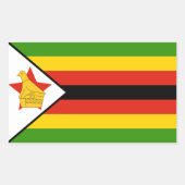 Vlag van Zimbabwe Rechthoekige Sticker (Voorkant)