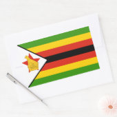 Vlag van Zimbabwe Rechthoekige Sticker (Envelop)