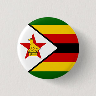 Vlag van Zimbabwe Ronde Button 3,2 Cm