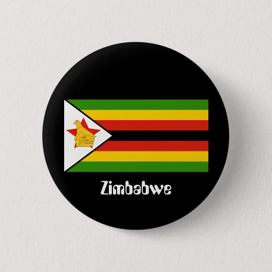 Vlag van Zimbabwe Ronde Button 5,7 Cm (Voorkant)