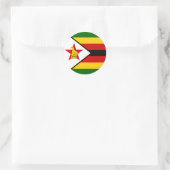 Vlag van Zimbabwe Ronde Sticker (Tas)