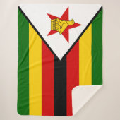 Vlag van Zimbabwe Sherpa Deken (Voorkant)