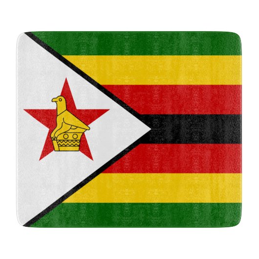Vlag van Zimbabwe Snijplank (Voorkant)