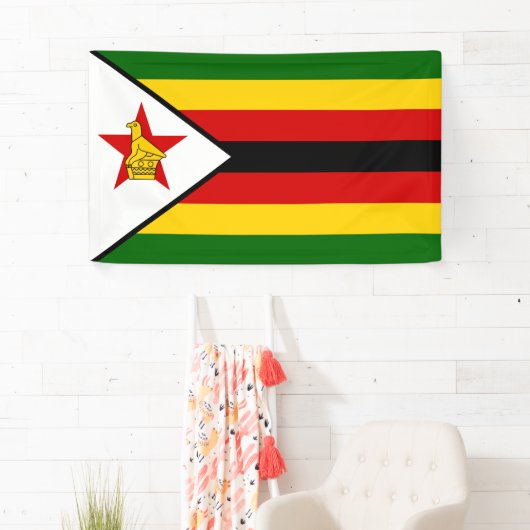 Vlag van Zimbabwe Spandoek (Insitu)