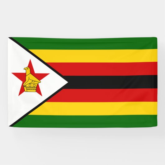 Vlag van Zimbabwe Spandoek (Horizontaal)