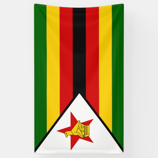 Vlag van Zimbabwe Spandoek (Verticaal)