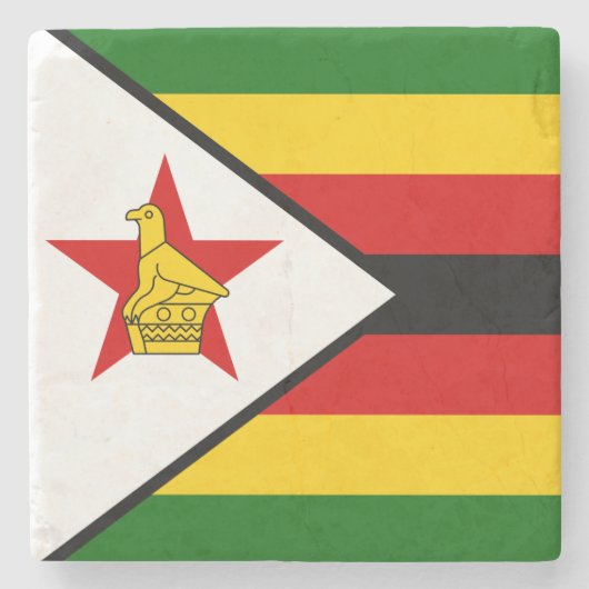 Vlag van Zimbabwe Stenen Onderzetter (Voorkant)