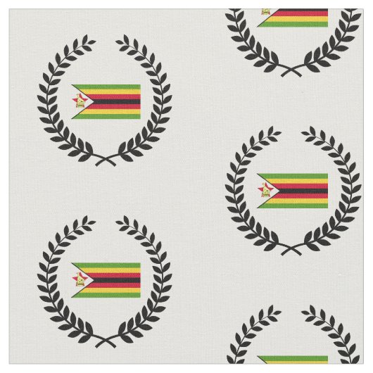 vlag van Zimbabwe Stof (Close Up)