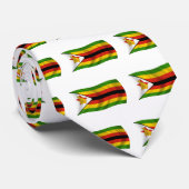 vlag van Zimbabwe Stropdas (Opgerold)