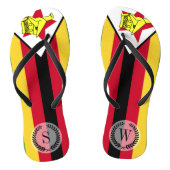 vlag van Zimbabwe Teenslippers (Voetbed)