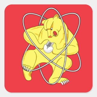 Vlag van Zjeleznogorsk Vierkante Sticker