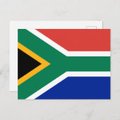 Vlag van Zuid-Afrika Briefkaart (Voorkant / Achterkant)