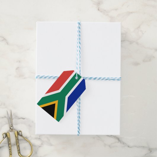 Vlag van Zuid-Afrika Gift Label Cadeaulabel (Met Touw)