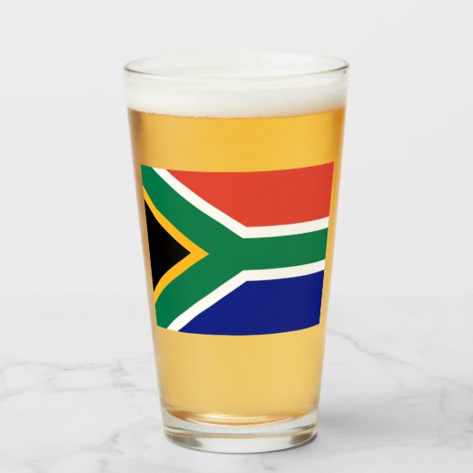 Vlag van Zuid-Afrika Glas (Voorkant gevuld)