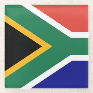 Vlag van Zuid-Afrika Glazen Onderzetter